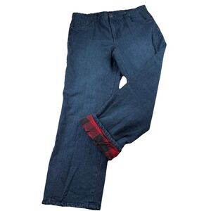 Adventuridge flannel lined jeans men's size 37x30 (tag 40x32)